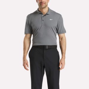 Men's Short Sleeve Oxford Knit Pique Polo Shirt