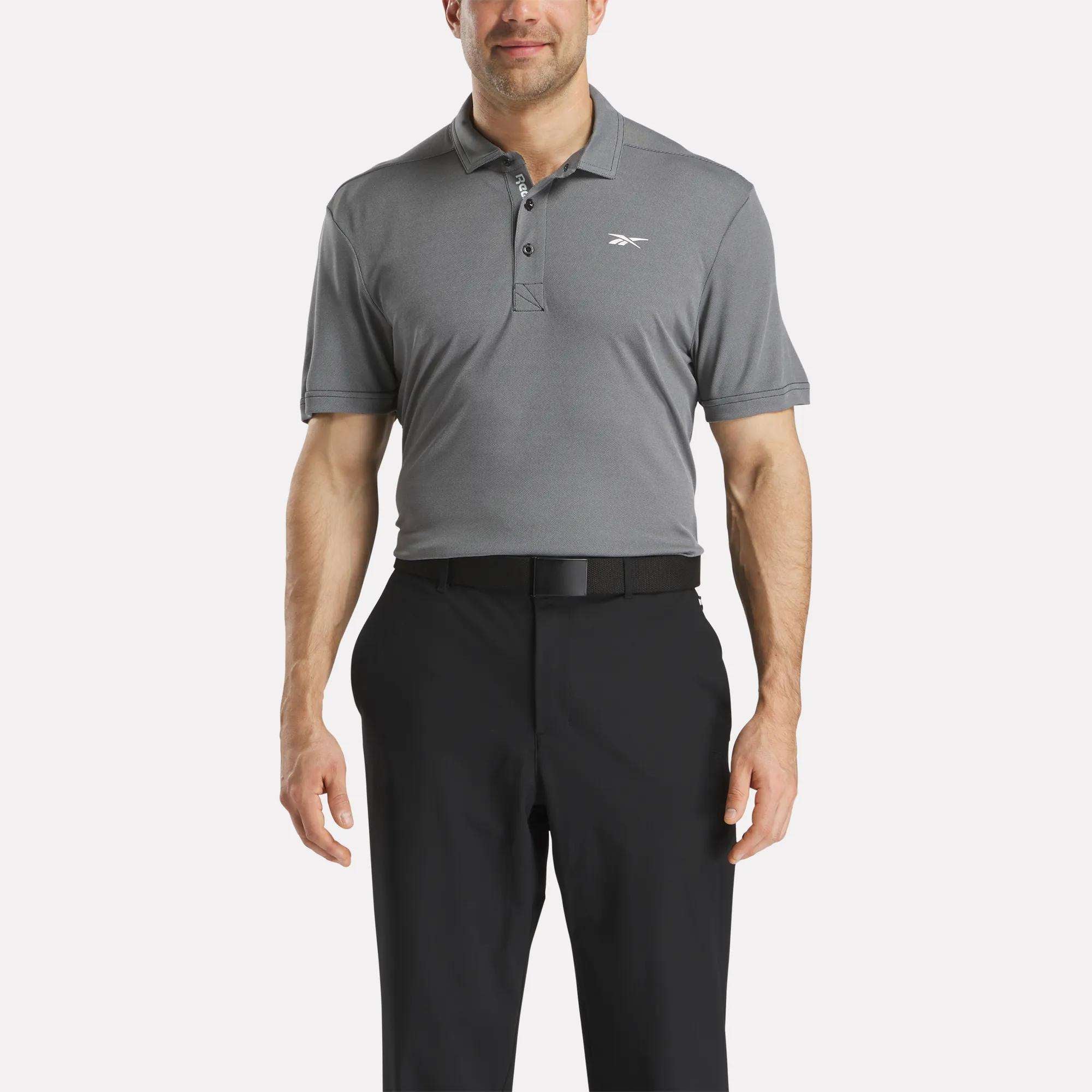 Men's Short Sleeve Oxford Knit Pique Polo Shirt