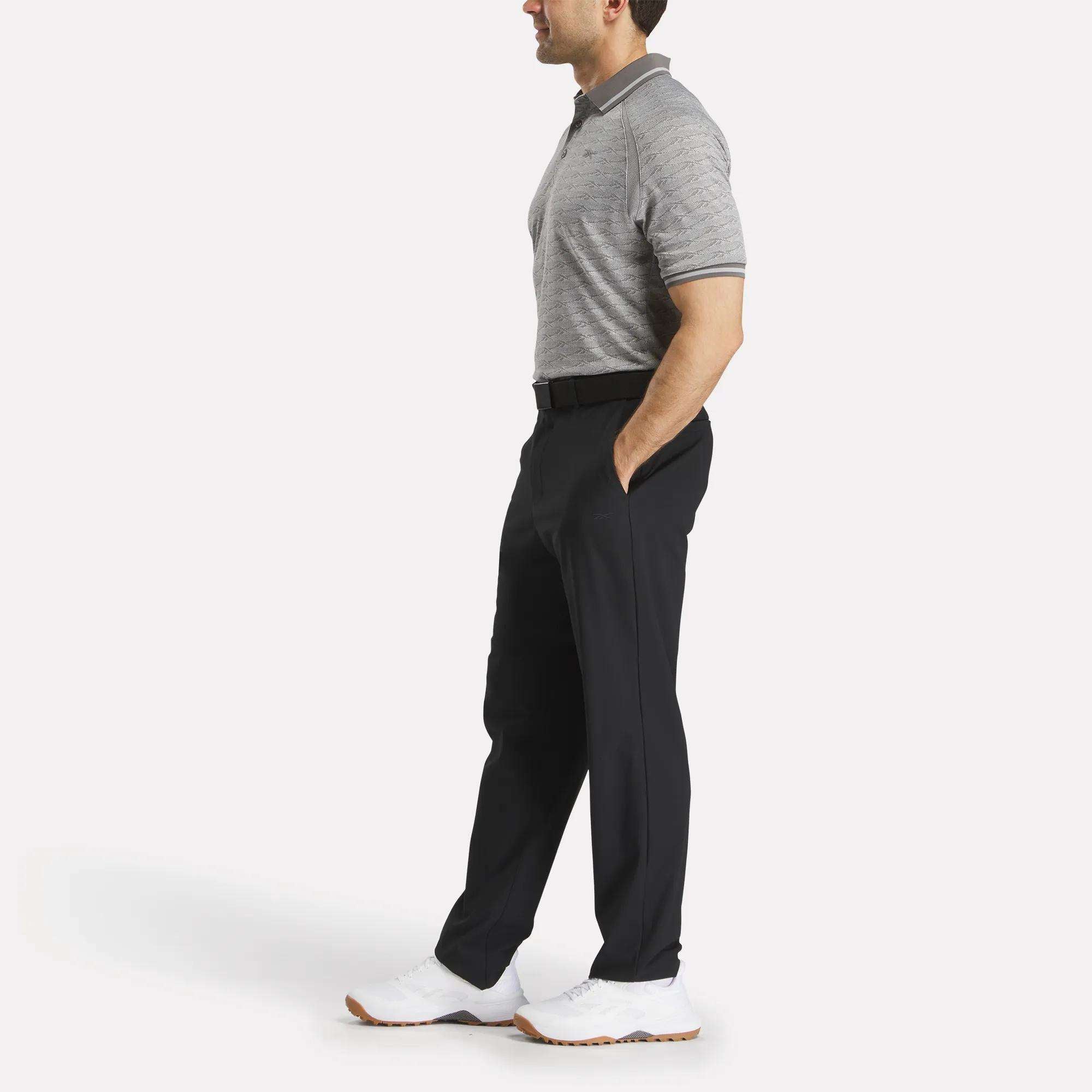 Men's Short Sleeve Tonal Vector Jacquard Polo Shirt with Tipped Rib Trim - Image 5