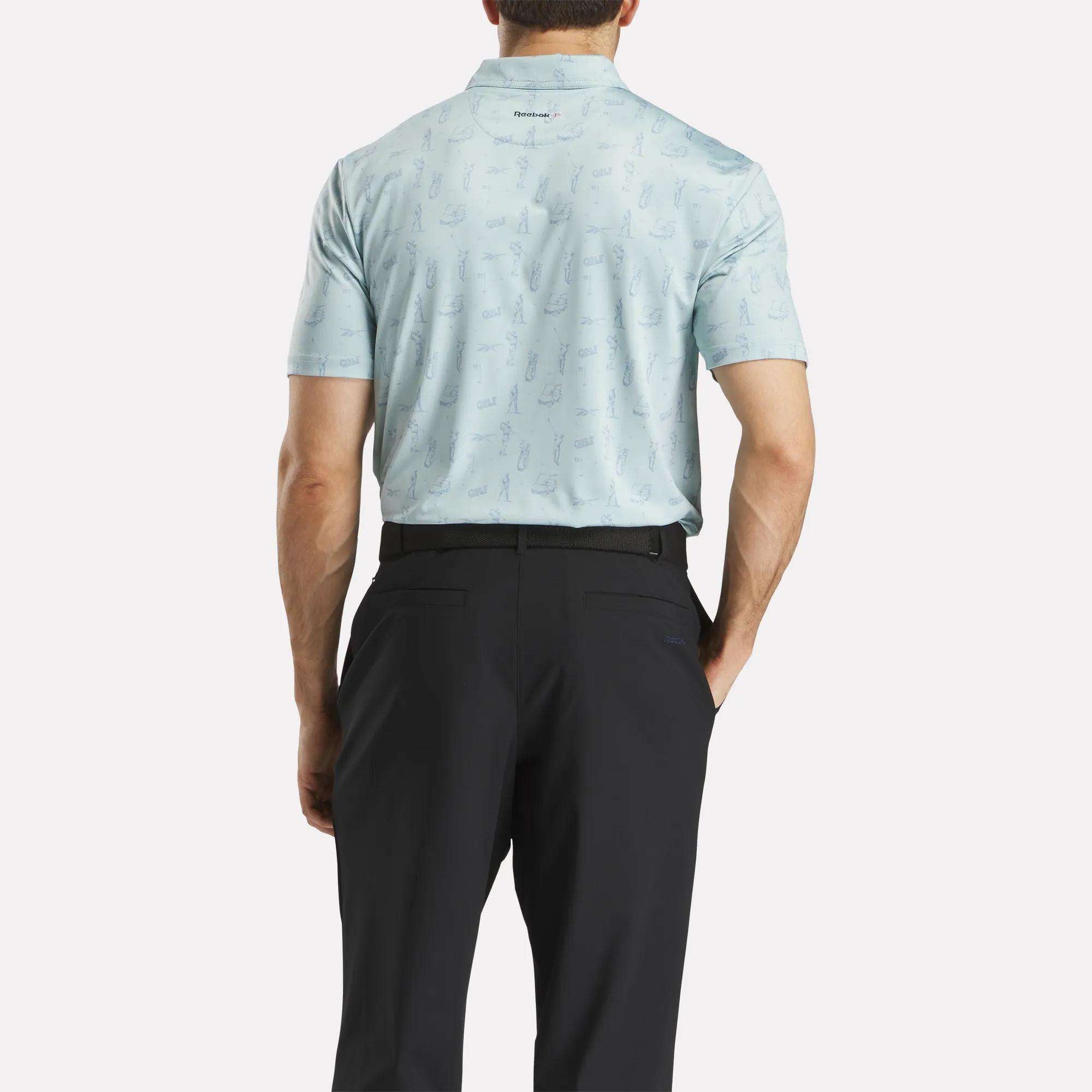 Short Sleeve Tournament Etching Print Polo Shirt - Image 2