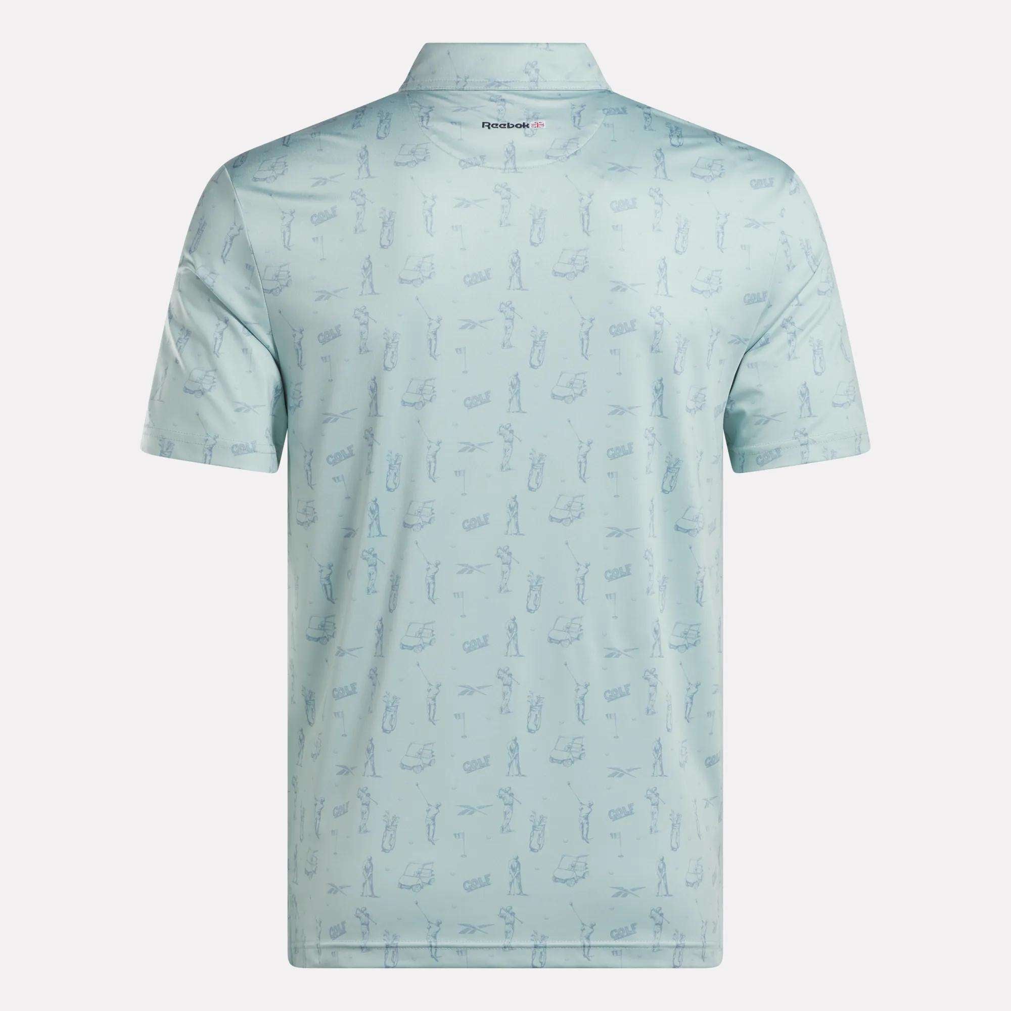Short Sleeve Tournament Etching Print Polo Shirt - Image 3