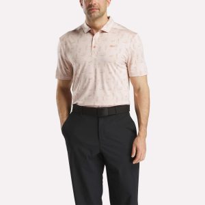 Short Sleeve Tournament Etching Print Polo Shirt