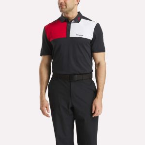 Men's Colorblock Bonded Collar Polo Shirt