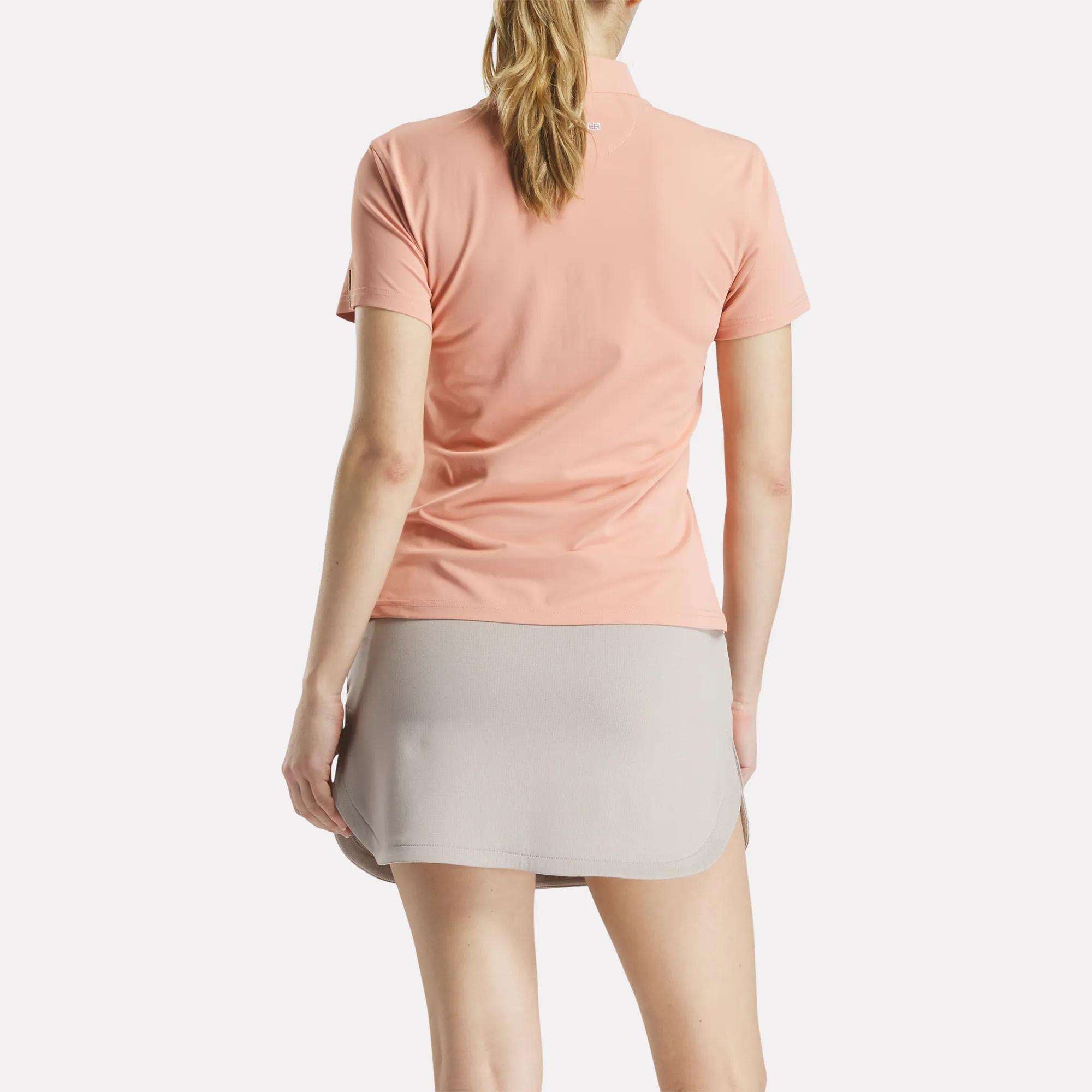 Women's Short Sleeve Stretch Pique Placket Polo Shirt - Image 3