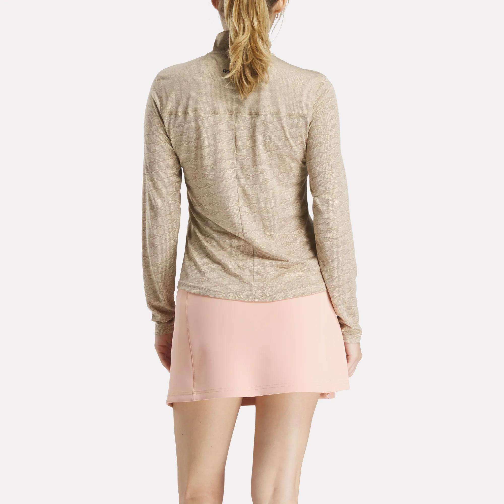 Women's Long Sleeve Engineered Vector Jacquard 1/4 Zip Golf Pullover Top - Image 3